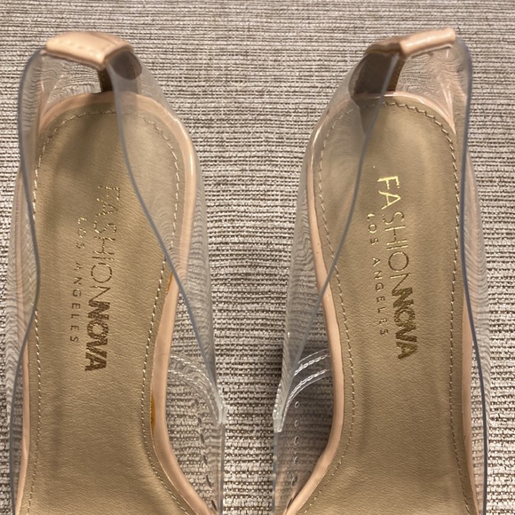 Fashion Nova clear Heels size 6.5 - Picture 12 of 16